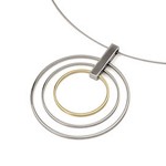 Two-tone Titanium triple-circle Pendant 0721-02